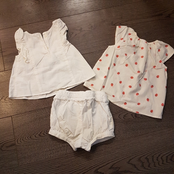 Baby girl summer trio top and shorts - Picture 2 of 3